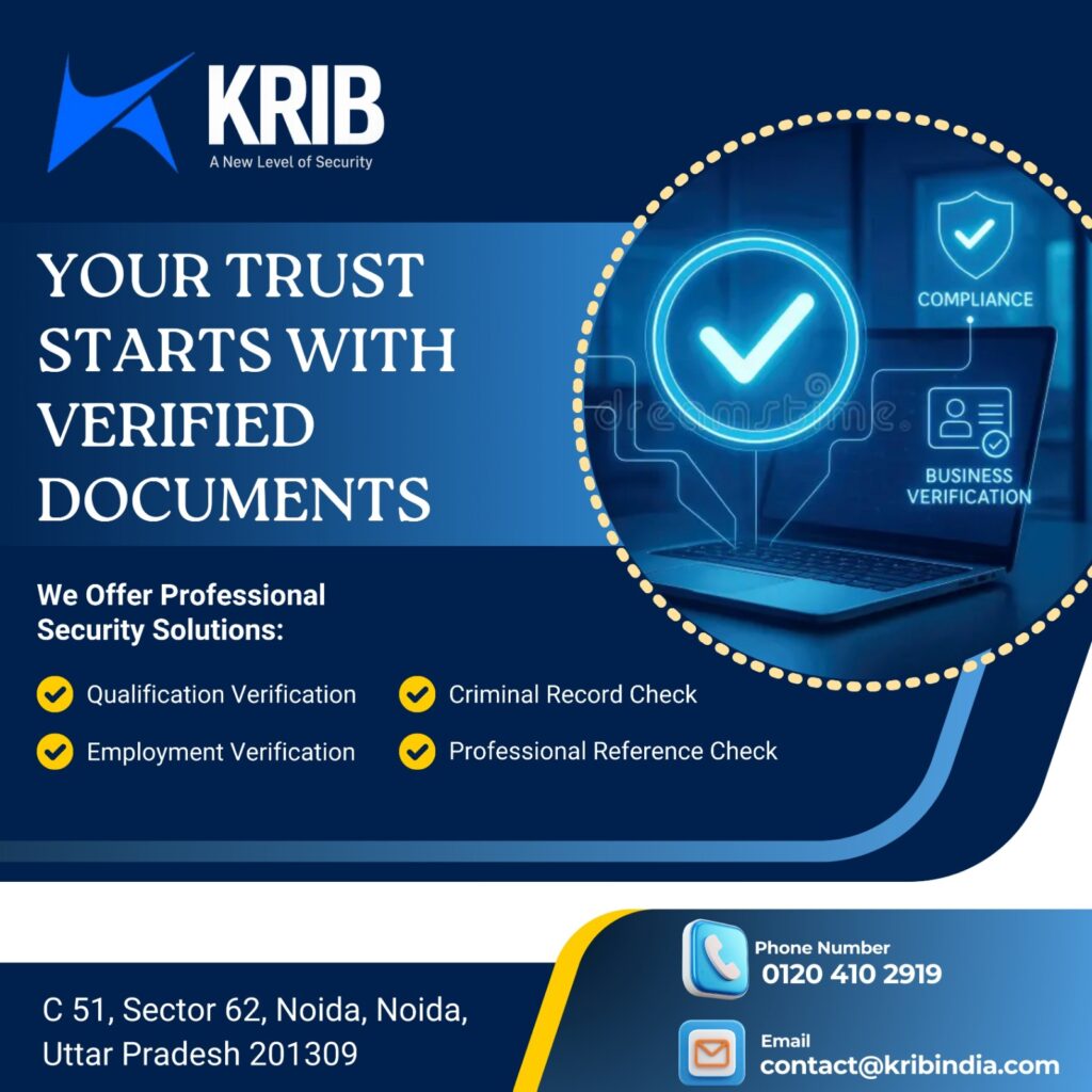 Why KribIndia Is the Best Background Verification Company in India