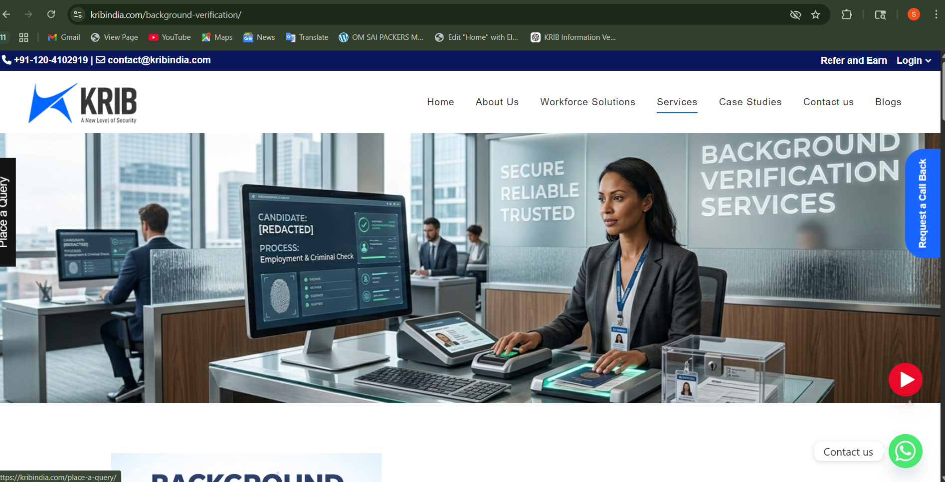 Trusted Background Verification Company in Varanasi | KRIB Information Service – Fast, Accurate & Reliable Checks